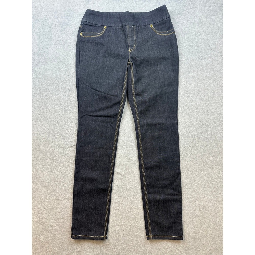 Chicos So Slimming Pull On Jeans Dark Wash Slim Leg Indigo Denim Size 1.5 M L